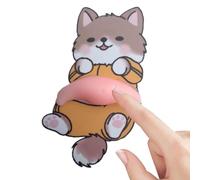 3D Silicone Cat Belly Stickers - Cute Squeeze Animal Decals, Soft Plush Effect Decorative Stickers | 16x12cm Fun Cartoon Cat Design for Phone Case Notebook Laptop Water Bottle Scrapbook Journa