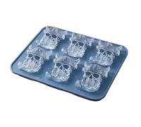 3D Skull Mold - Silicone Ice Tray, Food Grade Easy Release | Skull Head Molds For Whiskey, 6 Compartment Skulls Shaped Cube Tray, Flexible Ices Maker