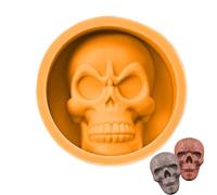 3D Skull Silicone Mold For Resin Soy Wax Candles Soap Halloween Crafts