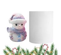 3D Snowman Candle Mold, Silicone Christmas Mould for Candle Soap Resin Crafts, Cute Holiday Aromatherapy Mold for Handmade Projects, 5.5x4.5cm Reusable Molding Tool for Festive Decor