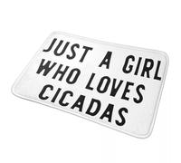 3D Solo una Chica Que ama Las cigarras, felpuda Antideslizante, Alfombra de Suelo, Alfombra de Polvo para Entrada a la Cocina, Alfombrillas para los pies del dormitorio-50x80cm