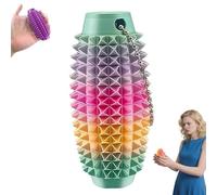 3D Spiky Grippie Stim Keychain - Sensory Fidget Toy for Adults & Kids, Stress Relief Roller Massager for Anxiety, ADHD & Autism, Textured Focus Tool for Stimming, Pain Relief Relaxation-sskkwj