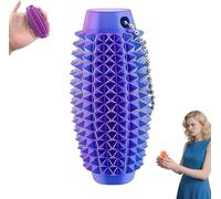 3D Spiky Grippie Stim Keychain - Sensory Fidget Toy for Adults & Kids, Stress Relief Roller Massager for Anxiety, ADHD & Autism, Textured Focus Tool for Stimming, Pain Relief Relaxation-sskkwj01