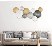 3D Stereo Metal Wall Art Sculpture Metal Wall Decoration, Modern Light Luxury Style Kitchen Nature Home Art Decoration for Living Room Bedroom Artwork Hotel Decor