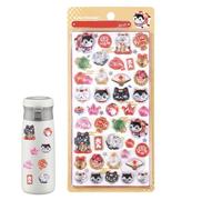 3D Sticker, Japanese Style Strong Adhesive Decal with 7.87x3.74 Inches Size, Cute Small Stickers, for Girls Boys Toddler Scrapbook Journal Phone Classroom Halloween Crafts Party, Multicolor
