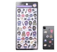 3D Sticker, Japanese Style Strong Adhesive Decal with 7.87x3.74 Inches Size, Cute Small Stickers, for Girls Boys Toddler Scrapbook Journal Phone Classroom Halloween Crafts Party, Multicolor