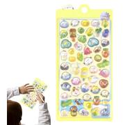 3D-Sticker | Niedliche, lustige Bastelmaterialien | Mini-Sticker-Set mit Prägung für Kinderbastelprojekte | DIY-Scrapbook-Etiketten für Handyhüllen, Tagebücher, Karten, Planer, Geschenkpapier, Schul-