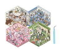 3d Sticker Scene, Sticker Scenes, Room Sticker Book, Diy 3d House Stickers, Funny Cute Korean Cartoon Sticker Scenes For Kids Adults, Make Your Own Stickers (A)