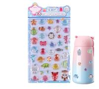 3D Stickers - 15cm Cute Stickers | CrystalStickers Self Adhesive PVC Paper Waterproof Decorative Sheet - Cartoon Animal Relief Design | Diary DIY Phone Crafts Kids Girls