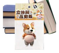 3D Stickers - 3D Puppy Waterproof Thin Decorative Decals, Water Bottle Stickers for Family Friends Indoor Outdoor Fridge Planner Home Car Notebook Lunch Box Fun Decor