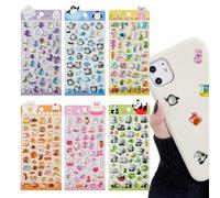 3d Stickers - Aesthetic Cute Stickers, 6 Sheet 3d Sticker For Kids, Sticker Decorations Glow In The Dark | 6 Sheet Decorative Decals For Phone Case Notebook Scrapbooking Journal Laptop Craft Kids