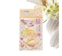 3D Stickers - Aesthetic Stickers | decal, Cute Relief Sticker Decoration | Cartoon Decals | for Phone Case Decoration Notebook Scrapbooking Journal Laptop Craft Kids Boys Girls Women Party Fa