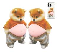 3D Stickers - Dog Belly Stickers | Cute Animal Sticker | Soft Silicone Paper Decals, 2 Pack Set, Decorative Craft Supplies For Laptop Phone Case Notebook DIY Art Projects