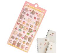 3D Stickers - Felt, Flocking, 20x9.5x0.5cm, Animal Decals, Journal, Kids Craft Stickers For Girls, Teens, Journals, Skateboards, Classroom, Notebook, Luggage, Birthday Reward