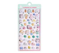 3D Stickers - Playful Cartoon Creature Adhesive Set, Visual Effect Art Feature, Personal Belongings Decoration Detail, Stationery Diary Computer Bag Board Exercise Book Learning