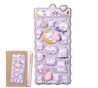 3D Stickers - Relief Animal Decals Funny Decor - Bear Bunny Fun Stickers For Kids - For Home Office School Crafts Scrapbooking Journal Phone Birth8.27x4.72x0.39 Inchesday Party Favors