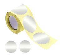 3D Stickers, Serrated Edge Labels for Certificates, Invitations with Adhesive Seal, Foil Decals for Baby Shower, Wedding, Greeting, Card, Party, Gift, Decoration, 1.77x1.77 inches