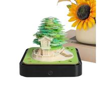 3D Sticky Notes | Tree And House Design Art Planner Crafts | With Clear Dus