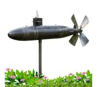 3D Submarine Wind Spinner - 360° Rotating Garden Ornament, Weather-Resistant Metal Sub Design, Dual-Bearing Silent For Outdoor Patio Yard Art | For Porch Backyard Deck