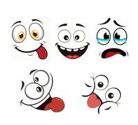 3D Surprised Face Toilet Decal, Funny Toilet Stickers for Bathroom, Waterproof Toilet Cover Lid Vinyl Decals Durable Restroom Decoration (5PCS*A)