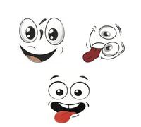 3D Surprised Face Toilet Decal, Funny Toilet Stickers for Bathroom, Waterproof Toilet Cover Lid Vinyl Decals Durable Restroom Decoration (3PCS*D)