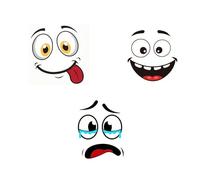 3D Surprised Face Toilet Decal, Funny Toilet Stickers for Bathroom, Waterproof Toilet Cover Lid Vinyl Decals Durable Restroom Decoration (3PCS*A)