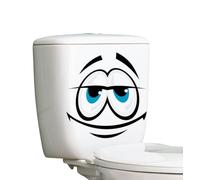 3D Surprised Face Toilets Decal,Funny Durable Restroom Bathroom Stickers,Waterproof Toilet Cover PVC Decals for Pranks Home Decor (3pcs, 30 * 30cm/11.81 * 11.81in)