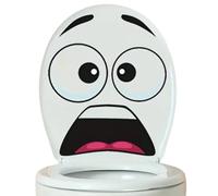 3D Surprised Face Toilets Decal,Funny Durable Restroom Bathroom Stickers,Waterproof Toilet Cover PVC Decals for Pranks Home Decor (3pcs, 29.5 * 29.5cm/11.61 * 11.61in)