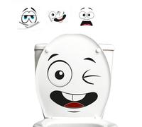 3D Surprised Face Toilets Decal,Funny Durable Restroom Bathroom Stickers,Waterproof Toilet Cover PVC Decals for Pranks Home Decor (1pcs, 30 * 20cm/11.81 * 7.87in)