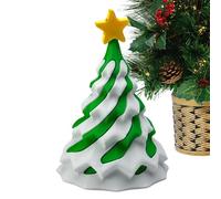3d Tabletop Christmas Tree - Compact Desk Christmas Tree ¦ Festive Holiday Figurines with Colourful Design, Lightweight Pines Miniature for Home, Winter Decor Trees, Mini Resin Trees with Holiday Disp