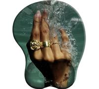 3D Tappetino per Mouse Supporto per poggiapolsi antidolorifico Bijoux en or Dans l'eau antidolorifico per poggiapolsi Comodo tappetino per Mouse ergonomico per ufficio/giocatore/OL/programmatore