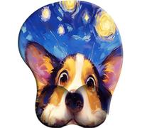 3D Tappetino per Mouse Supporto per poggiapolsi antidolorifico Corgi Sous le Ciel étoilé antidolorifico per poggiapolsi Comodo tappetino per Mouse ergonomico per ufficio/giocatore/OL/programmatore