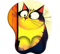 3D Tappetino per Mouse Supporto per poggiapolsi antidolorifico Gros Chat Voyeur antidolorifico per poggiapolsi Comodo tappetino per Mouse ergonomico per ufficio/giocatore/OL/programmatore