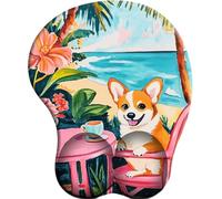 3D Tappetino per Mouse Supporto per poggiapolsi antidolorifico L'heure du thé Sur la Plage antidolorifico per poggiapolsi Comodo tappetino per Mouse ergonomico per ufficio/giocatore/OL/programmatore