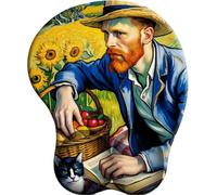 3D Tappetino per Mouse Supporto per poggiapolsiPause de l'après-Midi Dans le Champ de tournesols antidolorifico per poggiapolsi Comodo tappetino per Mouse ergonomico per ufficio/giocatore/OL