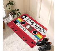 3D Tappetino retrò Cassette Tape Design - Vibrante Nostalgia Degli Anni '90 per i salotti, Perfetto per gli Amanti Della Musica, i Fan del vintage-40x60cm