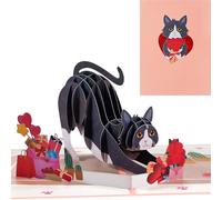 3D Tarjeta de San Valentín,Pop-up Tarjeta Perro Parejas,Tarjeta de Amor Romanticas,Tarjeta de Cumpleaños,Tarjeta de Aniversario