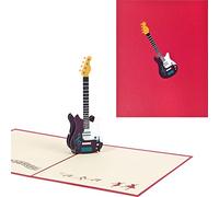 3D Tarjetas de Felicitación,Tarjetas de Felicitación pop-up con guitarra para Amantes de la Guitarra, Fiestas de Cumpleaños, Conciertos, Graduaciones