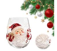 3D Tasse En Verre De Noël, Verres À Vin Sans Tige Conçus Décoration