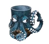 3D Tazas Desayuno - Taza Cafe - Vasos De Cristal Agua, Taza De Cerveza Pirata Medieval 3D, Diseño De Dragón Kraken Y Pulpo 3D, Taza Pirata, Cerámica Única, Taza De Café, Regalo Para Hombres(Blue)