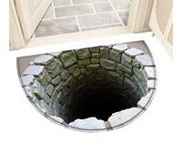 3D Teppich - Waschbarer Teppich - 3D Loch Illusion Badezimmerteppich - Wohnzimmer Badezimmer Eingangsbereich Innen Außen Büro Wohnheim Bauernhaus Hotel Laden