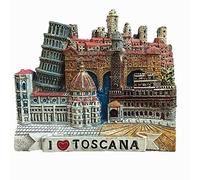 3D Toscana Italia imán de nevera souvenir regalo, decoración de hogar y cocina magnético adhesivo, Toscana Italia imán de nevera