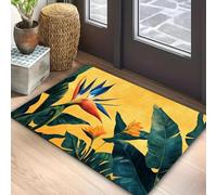 3D Tropical Bird of Paradise Pattern Floor Mat, Polyester Fabric, Machine Washable, Suitable for Bedroom Living Room decoration-50x80cm