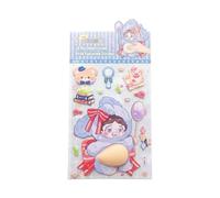 3d Tummy Stickers, Cute Cartoon Tummy Pinch, Fun Belly Sticker, Adorable Little Girl Belly Stickers, Álbum, Phone Case and Water Bottle Decorations, Handmade Sticker Decorations