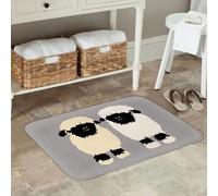 3D Valais Black Nose Sheep Friends Non-Slip Doormat Floor Mat Washable Carpet Rug for Kitchen Entrance Home Bathroom Footpad Mats-40x60cm