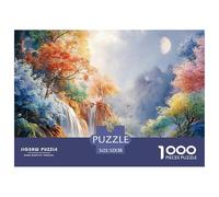 3D_Vector_Design_of_Colorful_Fantasy_Forest 1000 Stück Stabiler Karton Puzzle Fantasy Waterfall Landscape Lebendige Bilder Kreatives Spiel Puzzles Für Erwachsene Und Kinder 52x38cm/1000pcs