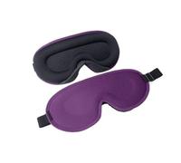 3D Viaje Sueño Natural Portátil Descanso Ojos Espuma Memoria Suave Ojos Almohadilla Cubierta Ojos Cubierta Cubierta Sombra Máscara Gafas (Tipo B-Púrpura, 1 PC)