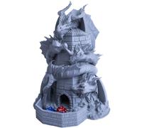 3D Vikingos Tiamat Torre de dados Reina de Dragones Malvados, torre de dados perfecta para mazmorras y dragones y otros juegos de rol de mesa