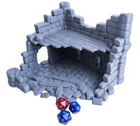 3D Vikings Casa en ruinas de dos niveles escala de 28 mm para pueblo medieval y de fantasía. Perfecto para ciudad de Tarok, Pathfinder y más