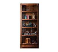 3D Vitrina Vintage Vinilo para Puertas Autoadhesivo Impermeable Etiqueta de la Puerta Pegatina Mural Extraíble para Puertas Interiores para Cocina Sala de Baño Decorativos 90X200 cm -MT2205